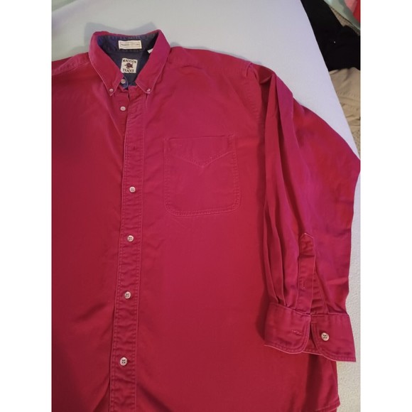 VTG Madison Trader Washed Cotton Mens XL Long Sleeve Button Down Shirt Heavy - Picture 6 of 11